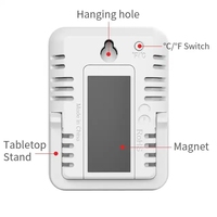 Termometer higrometer Digital LCD, alat pengukur suhu dan kelembapan elektronik otomatis dalam ruangan/luar ruangan
