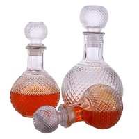 Bouteille En Verre Écologique De Luxe Personnalisé Premium Vide Bouteille En Verre Décanteur Whisky Bouteille De Vin Liqueur 250ml 500ml 750ml
