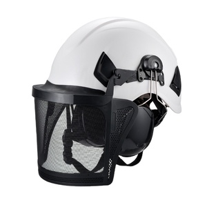 Casco de construcción de rescate <span class=keywords><strong>3</strong></span> en 1, malla, protector facial, <span class=keywords><strong>orejeras</strong></span>, juego de casco de seguridad con correa para la barbilla - Product Image 1