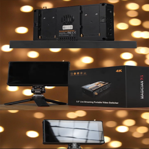 Movmagic Magician X5 Multi-format Video Switcher with for 4-<strong>Input</strong> <strong>2</strong> PGM <strong>Outputs</strong> PTZ Camera Control and Livestream Function - Product Image 4