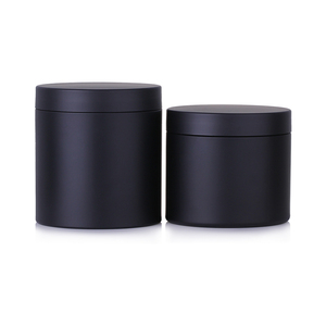 Matte Màu Đen Rỗng Mỹ Phẩm Jar <span class=keywords><strong>3Oz</strong></span> 8Oz 16Oz Nhựa Cơ Thể Vật Nuôi Bơ Chà <span class=keywords><strong>Container</strong></span> Cho Gel Kem Và Tóc Vật Nuôi Lưu Trữ - Product Image 2