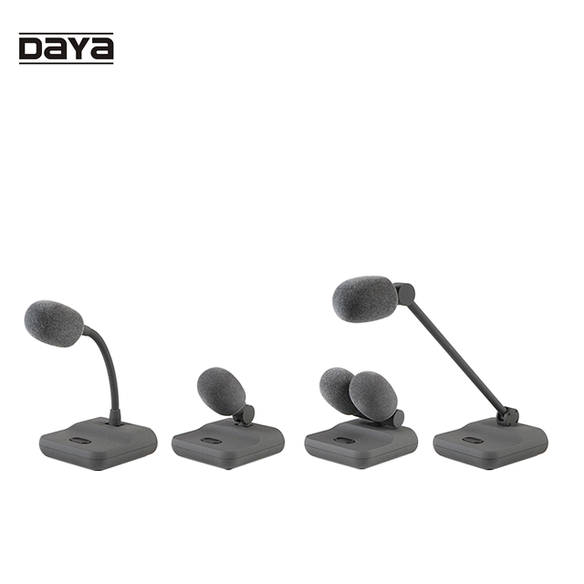 KA-340 Wired High Sensitive Gooseneck for Newscast Tape-broadcast Podium Radio Conference Microphone System LCD Sono Complet