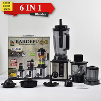 Robot culinaire électrique multifonction 6-en-1 OEM/ODM Bardefu, mixeur-broyeur-presse-agrumes commercial et domestique 3-en-1, capacité 3L, puissance 9500W