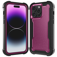 Étui mobile durable de survivant hybride de 3 couches pour l'iPhone 15 Pro Max accessoires de luxe de cas de téléphone de couverture