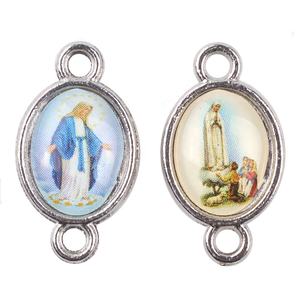 Pièces de chapelet en métal catholique, Jésus, Saint Jean-<span class=keywords><strong>Paul</strong></span>, Pape, Notre-Dame de Czestochowa, Fatima, connecteur religieux, pendentif - Product Image 3