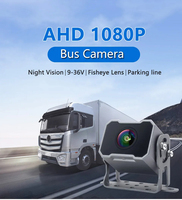 Monitor de Reversa AHD 720P de 7 Pulgadas con Visión Nocturna, Impermeable, 9V 36V, Gran Angular para Autobús y Camión con Cámara de Retroceso