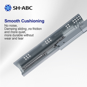 Corredera Oculta de Extensión Completa SH-ABC con Función TIP-SOFT (16 mm de Grosor de Tablero con Dispositivo de Bloqueo) para Herrajes de Cocina - Product Image 3