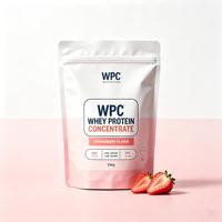 Concentré de Protéine de Lactosérum 500g Saveur Fraise, Poudre de Fitness, Fournisseur d'Usine, Étiquette Privée Personnalisée, Vente en Gros, Expédition Rapide
