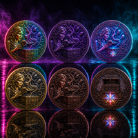 Pièce commémorative personnalisée 3D en relief de la Boîte de Pandora, en bronze antique, thème Mythe grec, pièce de défi de l'Espoir pour collection de luxe ou cadeau
