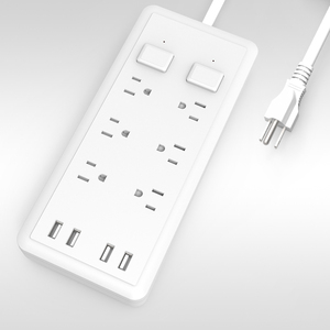 Chúng tôi mở rộng dải điện quá tải bảo vệ bàn Ổ cắm 6 AC cửa hàng 4 cổng USB dây điện văn phòng khách sạn sử dụng nhà - Product Image 1