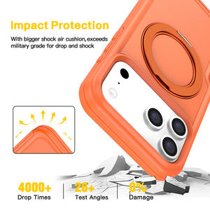 Hochwertige Anti-Sturz-Halterung mit kabelloser Ladefunktion für iPhone 17 Pro Max 16 15 14 Plus 13 Hülle mit Magnetständer - Product Image 2