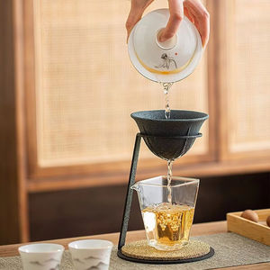 Ceramics <b>Tea</b> strainer Coffee Strainer Coffee Filter Accessories Non-Porous Strainer <b>Tea</b> Filter Coffee Filter With Holder - Product Image 1