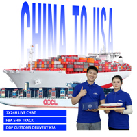 Agent maritime DDP pour les entreprises commerciales, expédition de fret de Chine vers l'Arabie Saoudite, taxes payées, livraison porte-à-porte DDP DDU, fret maritime, importateur LCL