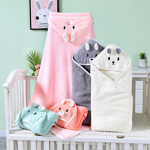 Mới bé tắm Quà Tặng cora primum chất lượng tay-miễn phí siêu mềm hoodie tắm dệt kim Polyester bông tre phim hoạt hình trẻ em - Product Image 3