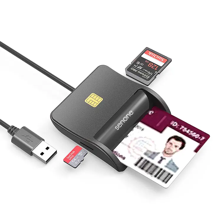 Groothandel Multifunctionele Usb Kaartlezer Ondersteuning Mmc/Micro Sd-kaart Contact Smart Reader Kaart