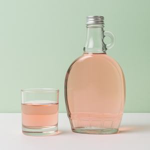 Venta al por mayor 1L 2L transparente galón botella de bebida de vidrio antigua con asa tapa de rosca tapa negra para dispensador de agua de sidra - Product Image 3