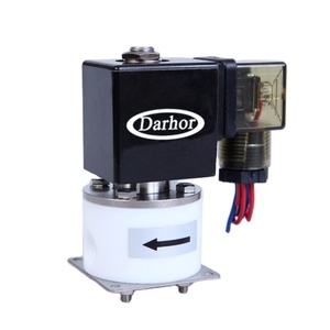 DHF11-5 1/4 inch chống ăn mòn axit kiềm kháng hóa chất 12V PTFE solenoid valve với LED chỉ số ánh sáng - Product Image 1