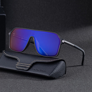 Lunettes de soleil carrées My-99278, monture en plastique noir et métal, protection UV400, coupe-vent, pour hommes, sports de plein air, cyclisme - Product Image 3