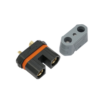 Conector Antichispas QS12 250A, Enchufe Hembra de Cobre Chapado en Oro UL94-V0 para Almacenamiento de Energía, Bicicletas Eléctricas, Baterías de Litio Industriales