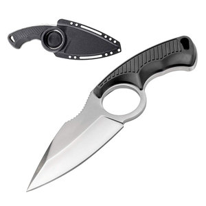 Cuchillo de caza hecho a mano de acero inoxidable de alta calidad, para supervivencia al aire libre, personalizado, con funda, hoja fija de espiga completa, OEM, cuchillo de cuello. - Product Image 2