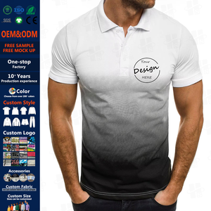 Abbigliamento da squadra personalizzato con stampa Logo Casual estivo in forma uniforme da <span class=keywords><strong>lavoro</strong></span> t-shirt Polo da uomo oversize nera da Golf da uomo - Product Image 1