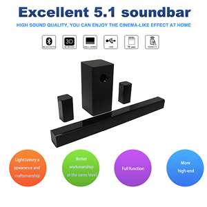 OEM ETISTAR Barra <span class=keywords><strong>de</strong></span> <span class=keywords><strong>Sonido</strong></span> Delgada 5.1 Canales con Subwoofer, Bajos Profundos Inmersivos, Sistemas <span class=keywords><strong>de</strong></span> Cine en Casa <span class=keywords><strong>para</strong></span> AUX Óptico, Control Remoto, Madera - Product Image 3