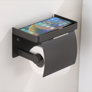 आधुनिक स्व-चिपकने वाला वाटरप्रूफ शौचालय पेपर धारक के साथ शेल्फ शौचालय रोल धारक शौचालय रोल धारक - Product Image 1