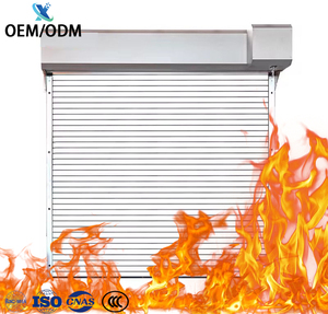 Porte de garage souterrain coupe-feu à l'épreuve de la fumée, homologuée UL/CE, en acier, à enroulement, pour entrepôt, 1 à 3 heures - Product Image 1