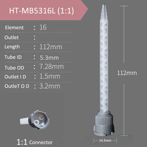 3216 Beyaz Epoksi Karıştırma Nozulu Ucu Statik Karıştırıcı Yapıştırıcı Kartuşları 73MM 16 Elemanlı 50ml B Sistemi için 1:1 2:1 Kartuşlar - Product Image 6
