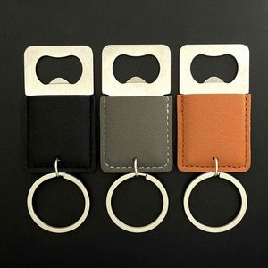 Regalo Personalizado para Padrinos de Boda, Recuerdos de Fiesta, Llavero de Acero Inoxidable Portátil con Grabado Láser, Abridor de Botellas de Cuero Sintético - Product Image 2