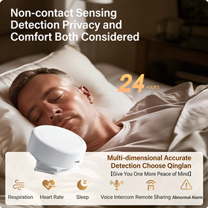 HAIKE HC2 Radar à ondes millimétriques portable, alarme automatique, détection de chutes chez les personnes âgées, surveillance des signes vitaux (respiration, fréquence cardiaque, sommeil) par IA, 4m x 6m - Product Image 2