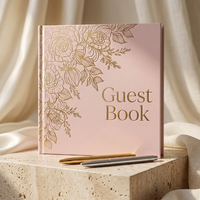 Livre d'or de mariage personnalisé à couverture rigide, carnet de signes et souvenirs imprimé
