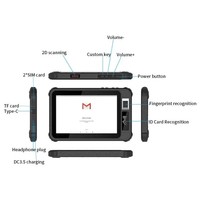 8 pulgadas 4G LTE IP65 impermeable Android 12 4GB 64GB 8GB Ram 128g Rom NFC función escáner resistente Tablet Pc con estación de acoplamiento