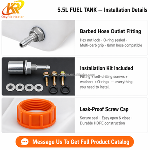 Tanque de Combustible de Plástico OkyRie DFT de 5L a Precio de Fábrica para Distribuidores, Talleres de Reparación, Calefacción de Estacionamiento, Repuestos, Pedidos al por Mayor - Product Image 5