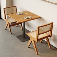 Meubles commerciaux très demandés, table et chaises de salle à manger en bois massif pour cuisine, café, restaurant