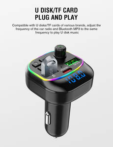 Transmisor FM para Coche M54 con Audio BT, Reproductor de MP3 para Automóvil con Doble USB, Autorradio, Llamadas Manos Libres y Cargador para iPhone 16 15 14 13 12 Pro Max - Product Image 3