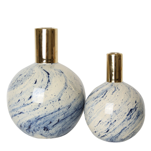Pianta Moderno Blu Piccola Bocca di Ceramica Prodotti Per La Casa Del Fiore Del Desktop Vaso - Product Image 1