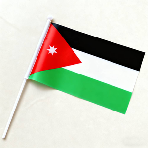 Banderas de Mano de Jordania al por Mayor 2026, Bandera de Mano de Ocho Países de <span class=keywords><strong>Asia</strong></span>, Decoración para el Día Nacional, Poliéster - Product Image 1