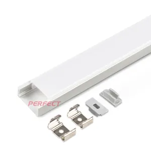 Hot Sale Lineare Dekoration Gips Trockenbau Aluminium Profil Gipskarton platten Weiße Abdeckungen LED-Profil für LED-Streifen