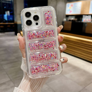 Venta de fábrica nuevo lujo 3 en 1 Glitter Down Jacket funda de teléfono para <span class=keywords><strong>Samsung</strong></span> A04E/A03 Puffer mujeres niñas elegante Bling funda de teléfono - Product Image 2