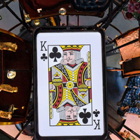 Cartes de poker personnalisées en feuille d'or, en PVC plastique imperméable, lisses, pour cadeaux et jeux de société