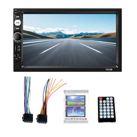 Lecteur MP5 7 pouces, autoradio double DIN avec écran tactile HD, affichage numérique, Bluetooth et prise en charge multimédia