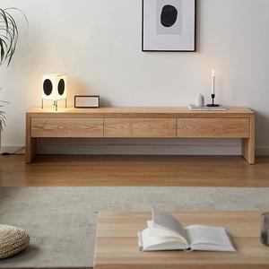 Moderno Design semplice cenere puro legno massello <span class=keywords><strong>TV</strong></span> Stand nordico piccolo appartamento per il soggiorno a casa <span class=keywords><strong>con</strong></span> caratteristica di atterraggio per soggiorno - Product Image 3