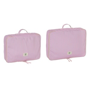 Sac de rangement de voyage rayé rose en nylon, ensemble d'organisateurs de bagages 6-en-1, cubes de rangement portables pour valise, pour vêtements et cosmétiques - Product Image 2