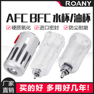 Dos filtros de aire cilíndricos de material PP con drenaje manual para AFR BFR BFC2000 3000 4000 - Product Image 5