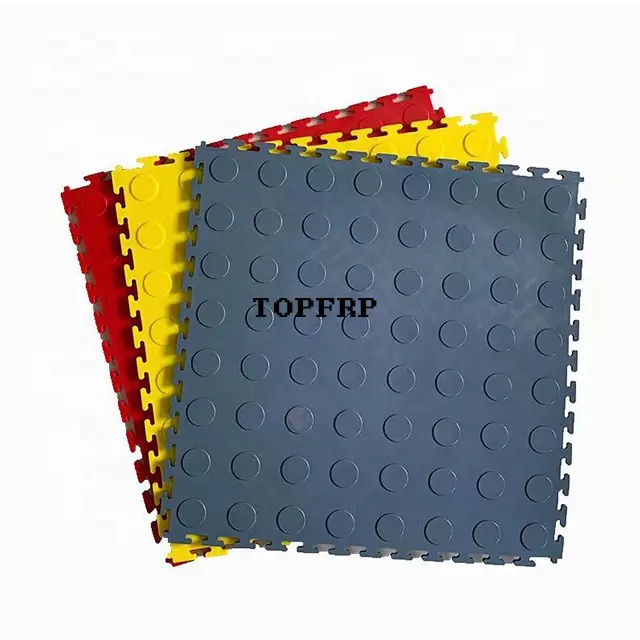 Insulation PVC Interlocking Solid Wear Resistant Floor Tiles