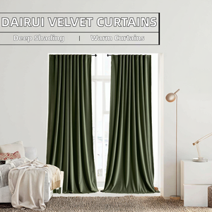 <span class=keywords><strong>Tende</strong></span> Oscuranti DaiRui in Velluto Pesante, Pannelli Lunghi in Nero, <span class=keywords><strong>Bordeaux</strong></span>, Verde Oliva, Rosso Scuro, con Occhielli <span class=keywords><strong>e</strong></span> Pieghe a Pizzico, 100% Poliestere - Product Image 3