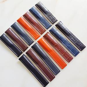 <span class=keywords><strong>Correa</strong></span> de <span class=keywords><strong>Reloj</strong></span> de 20mm 22mm 24mm de Piel de Becerro Suave para <span class=keywords><strong>Reloj</strong></span> <span class=keywords><strong>Breitling</strong></span> Avenger/Navitimer Premier con Hebilla Desplegable - Product Image 3