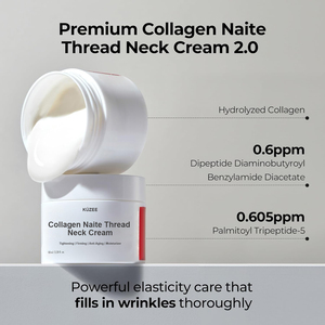Crème pour le cou au <span class=keywords><strong>collagène</strong></span> premium Naite Thread, raffermissante, liftante, anti-âge, lissante des rides, nourrissante et hydratante - Product Image 2