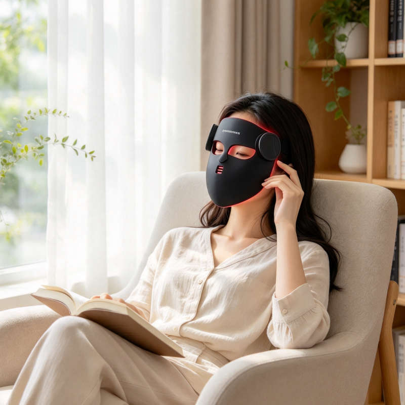 Seven Color Lights Red Light Facial Mask, Beauty Program for Calm Night ...